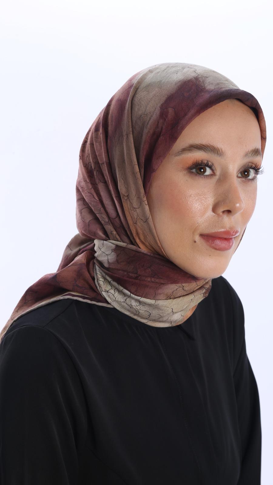LİVA DESEN EŞARP BORDO-2