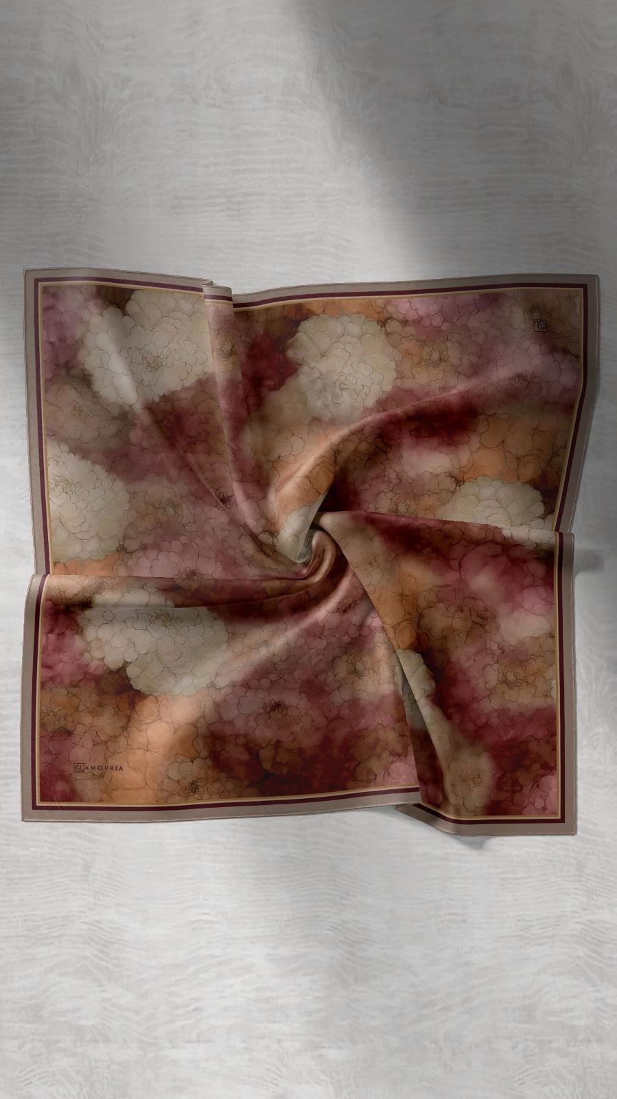 LİVA DESEN EŞARP BORDO-2