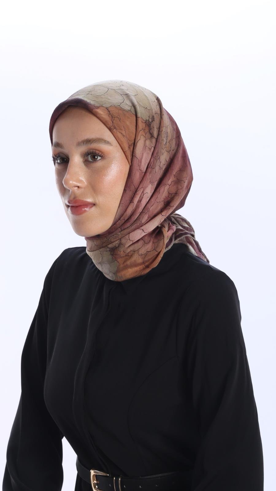 LİVA DESEN EŞARP BORDO-2