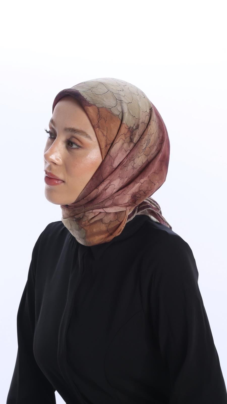LİVA DESEN EŞARP BORDO-2