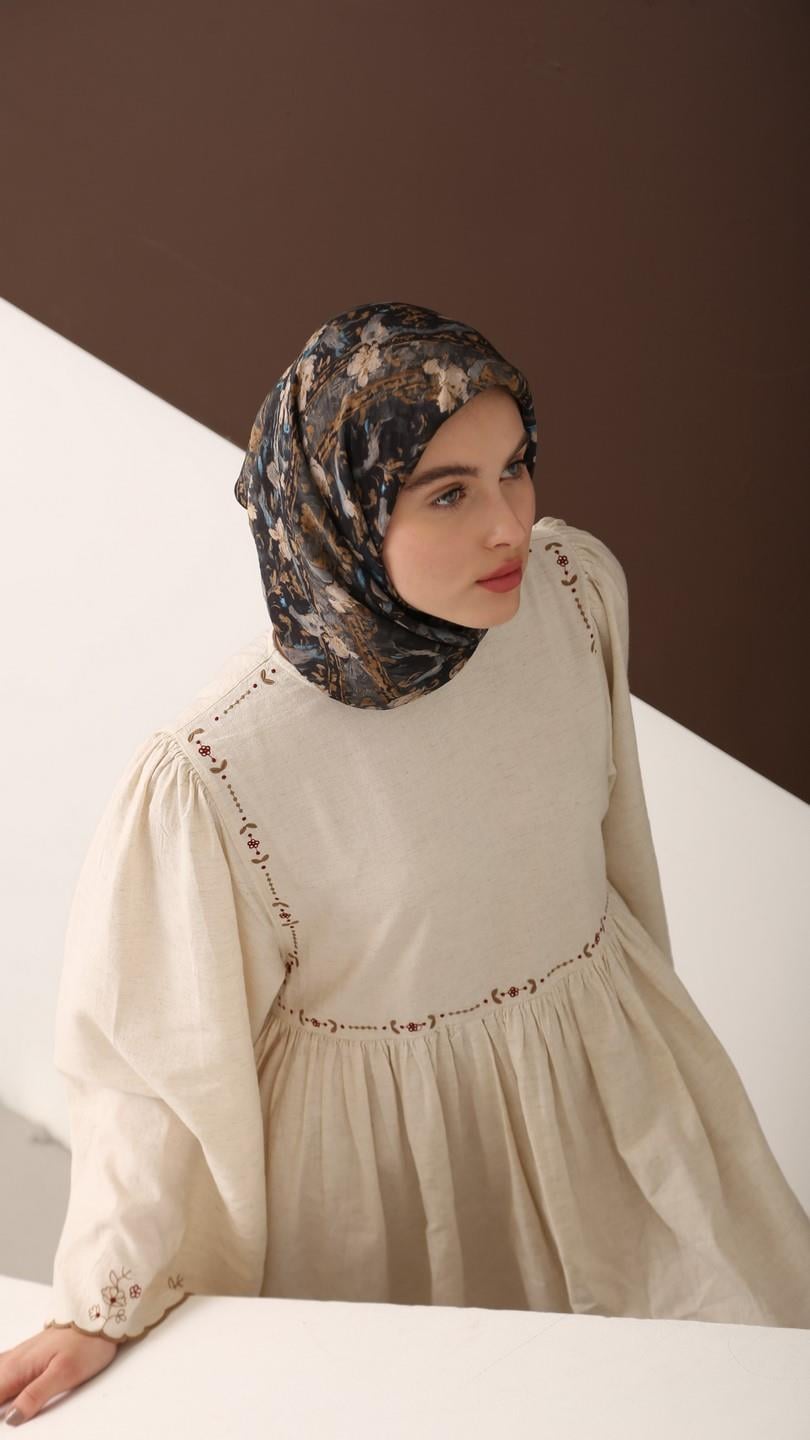 LUMİERA DESEN EŞARP BEJ