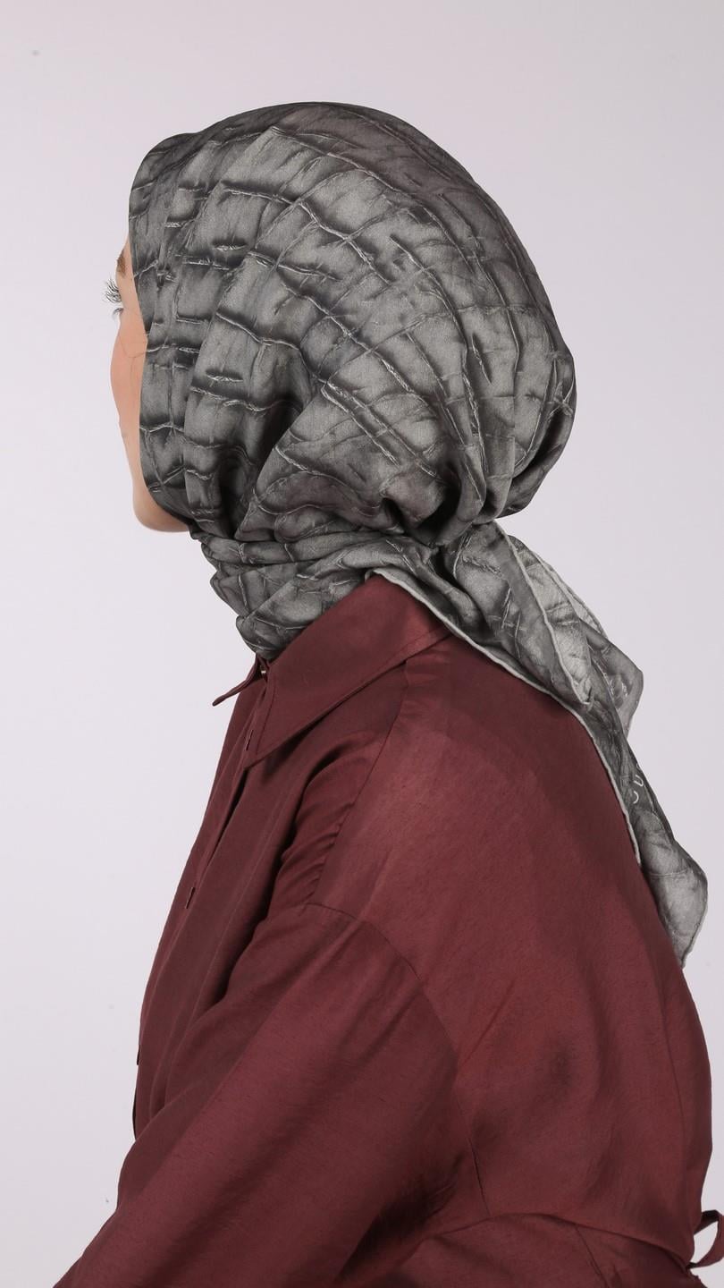 LUMİNA DESEN EŞARP GRİ