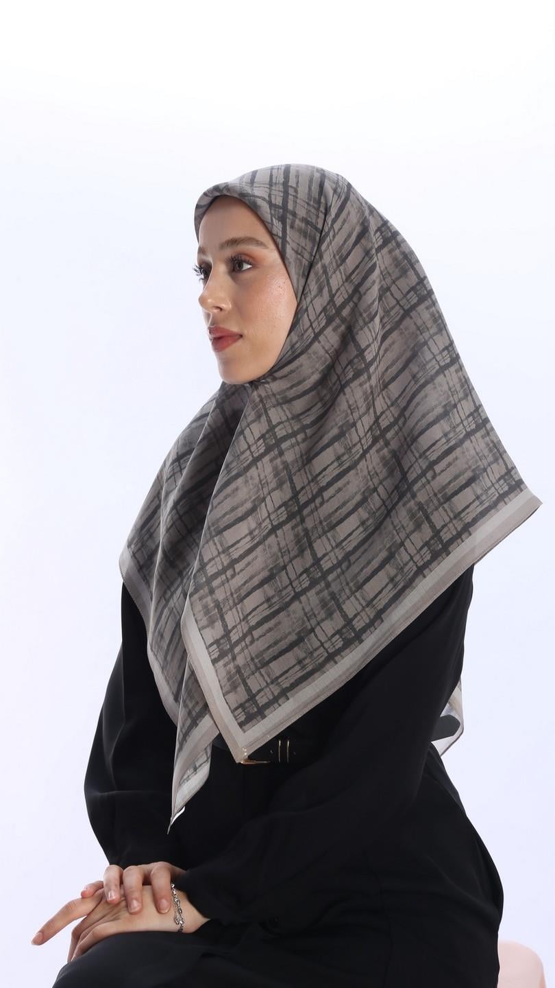 MONO DESEN EŞARP VİZON-5
