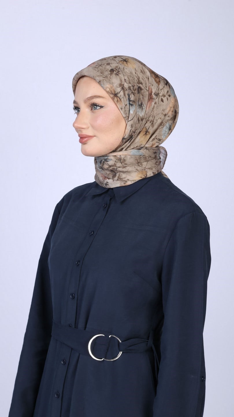 MYSTİC BLOOM DESEN EŞARP VİZON