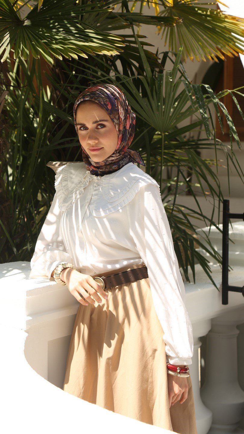 MYSTİC GARDEN DESEN EŞARP MOR