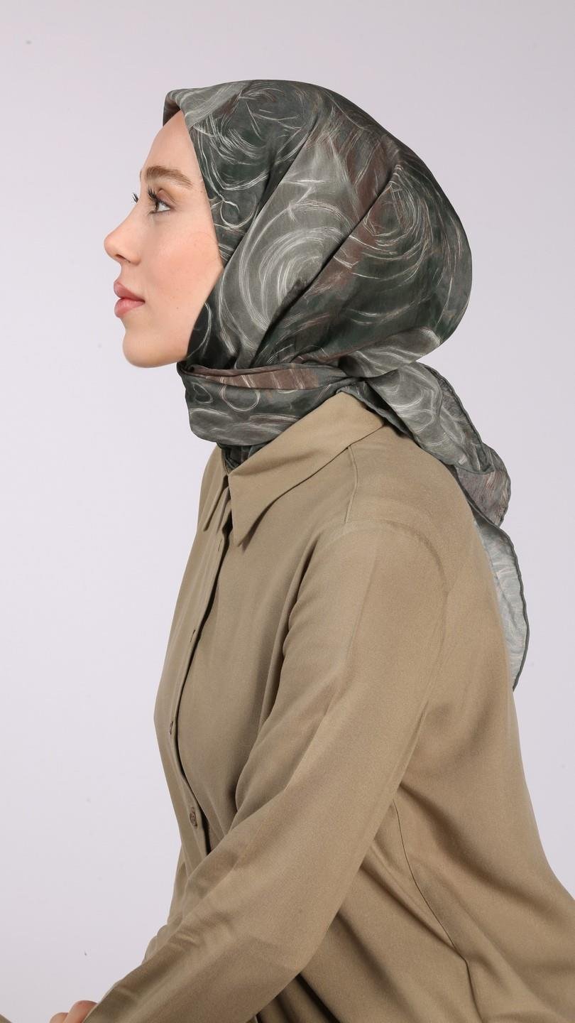 NORA DESEN EŞARP HAKİ YEŞİL