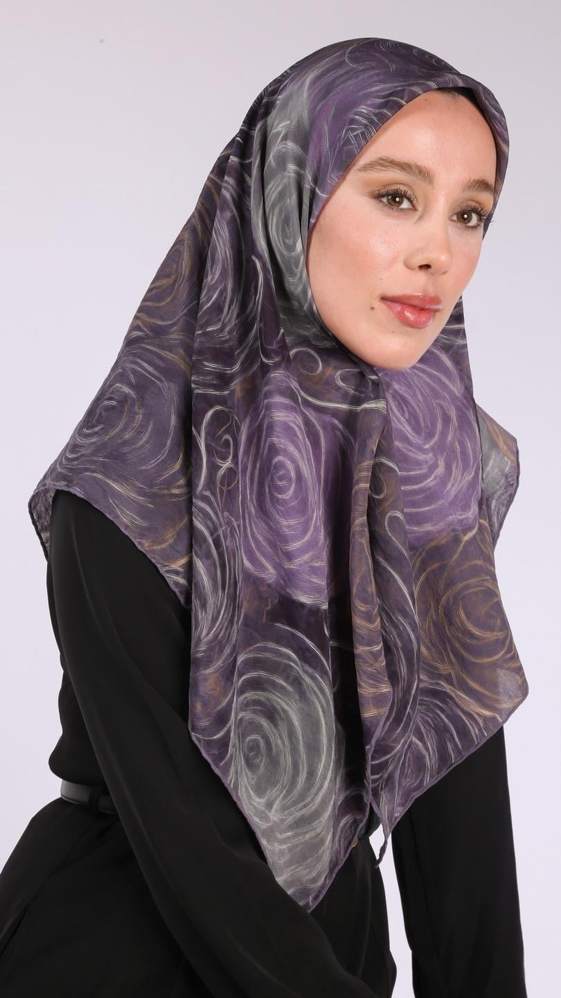 NORA DESEN EŞARP MOR