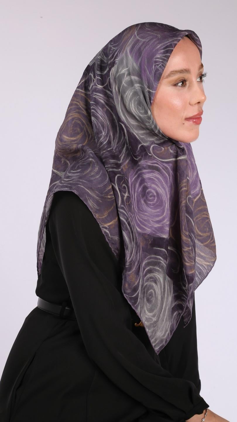 NORA DESEN EŞARP MOR