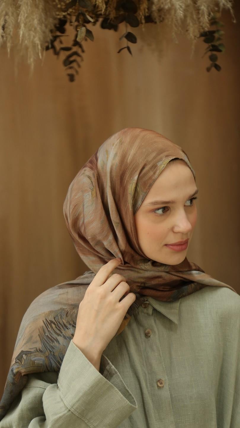 NOVA DESEN ŞAL KAHVE-6
