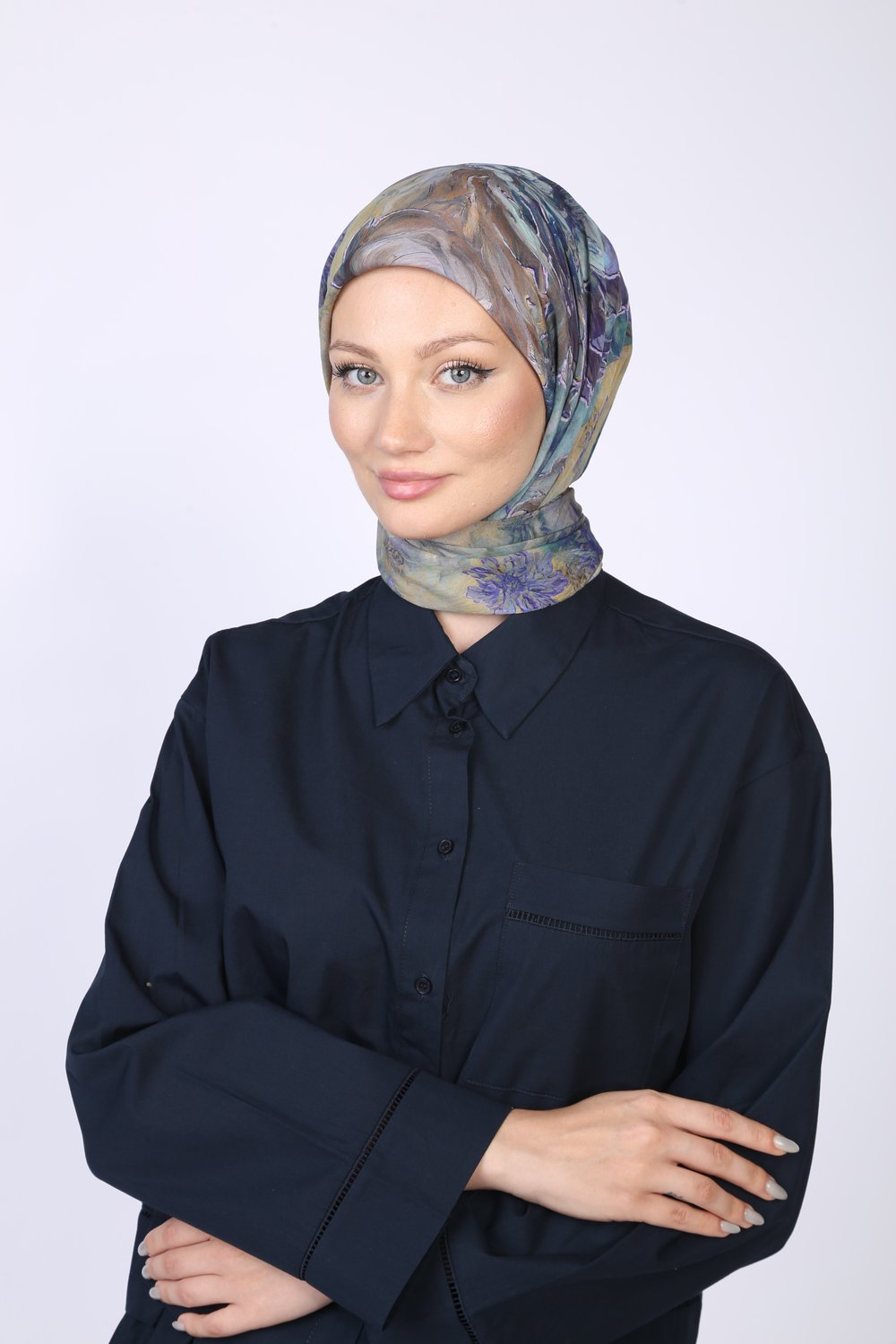 SERA DESEN EŞARP  SU YEŞİLİ