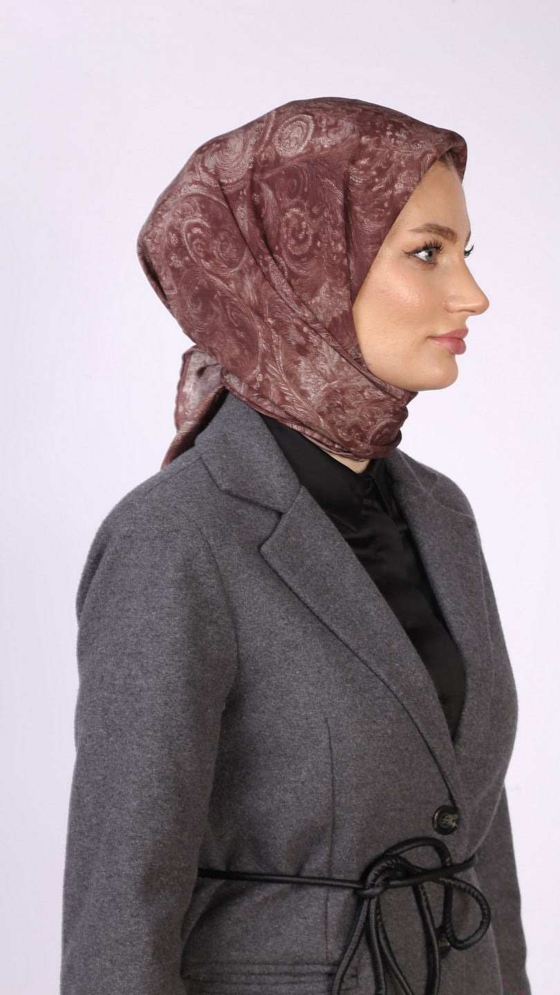 PAİSLEY DESEN EŞARP KİREMİT