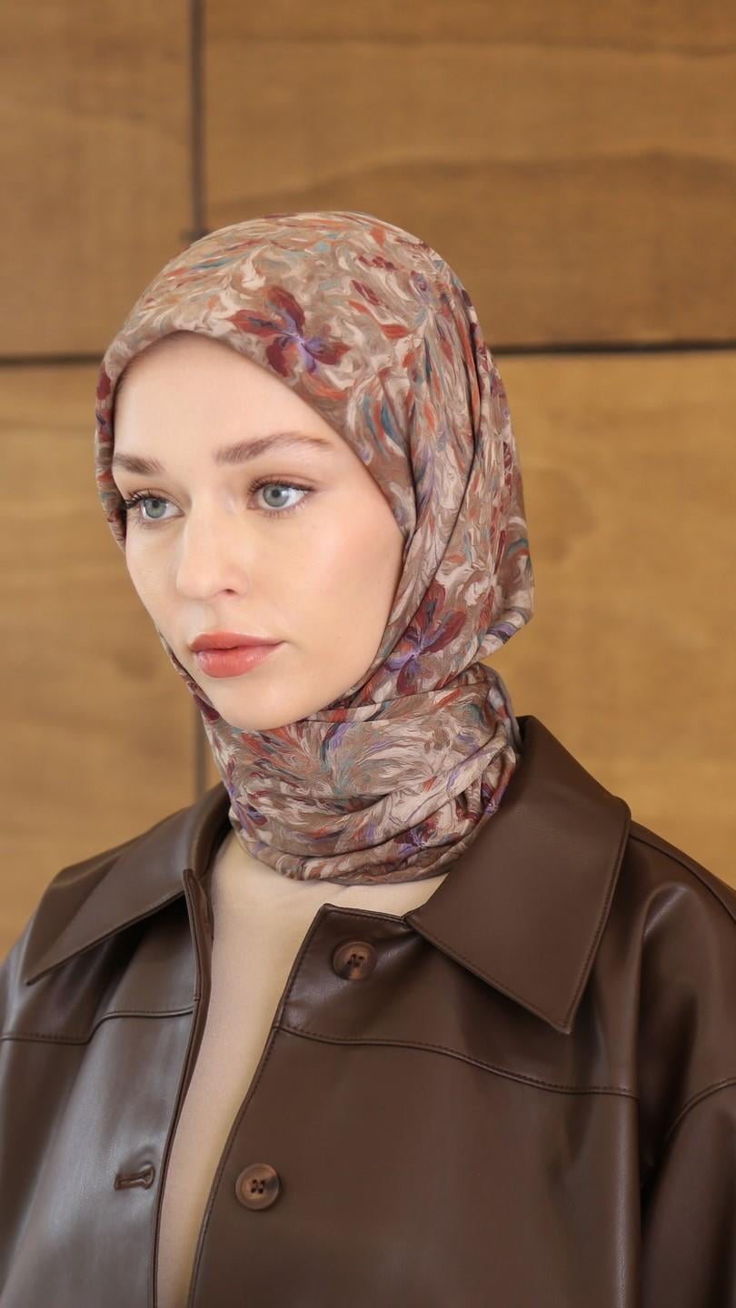 PALM DESEN EŞARP BEJ