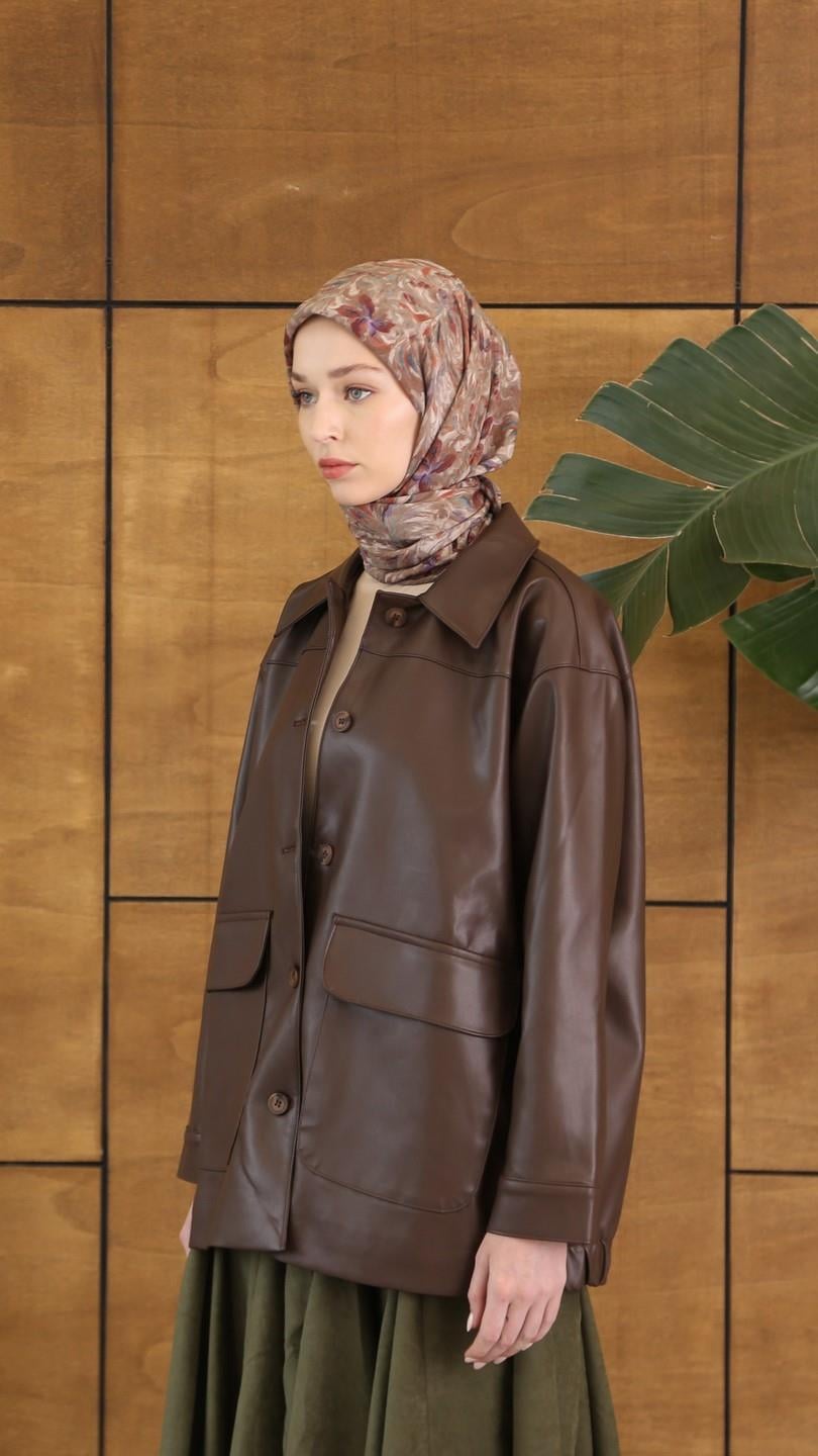 PALM DESEN EŞARP BEJ