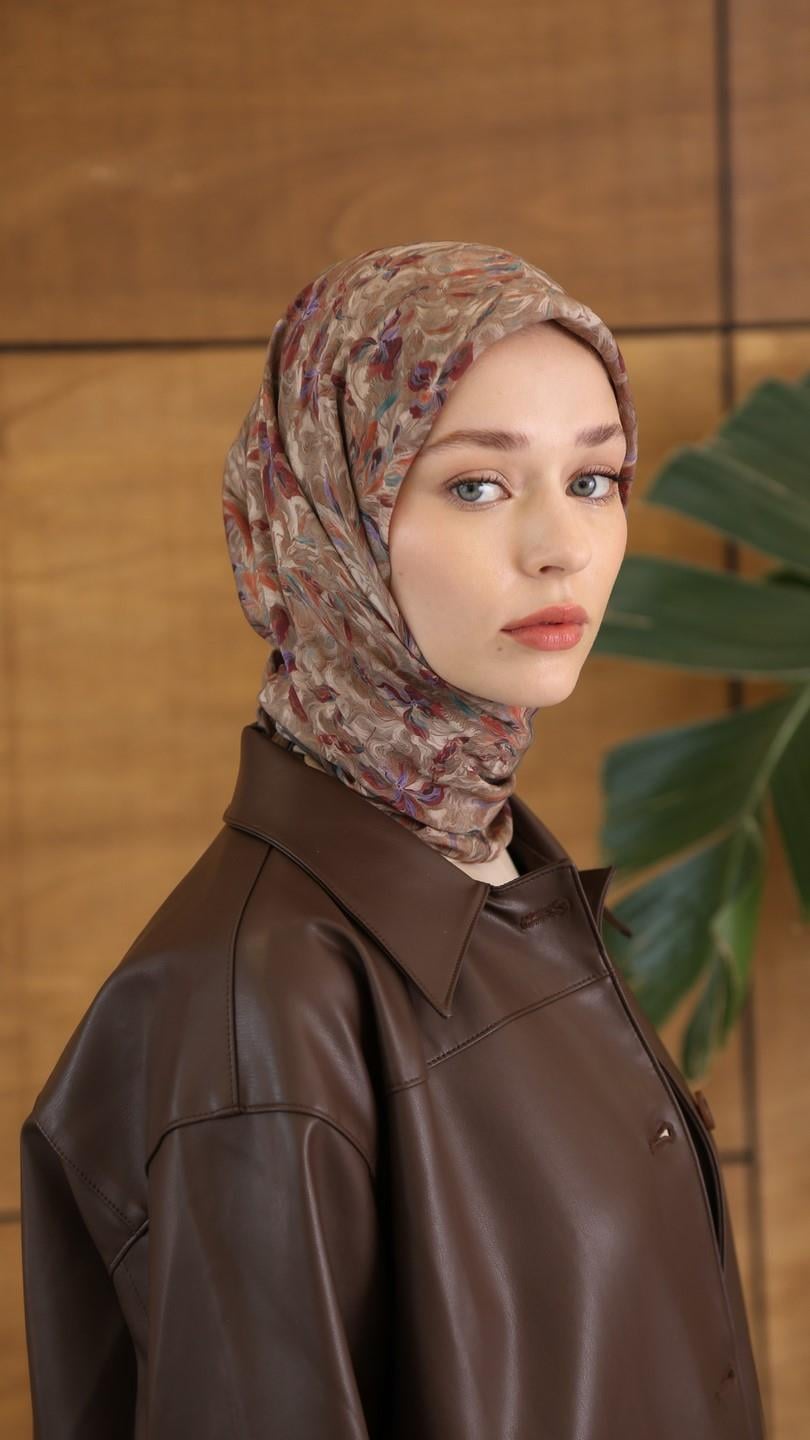 PALM DESEN EŞARP BEJ