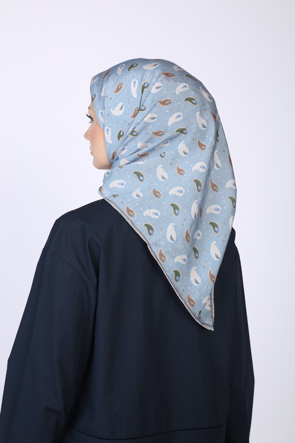 PERA DESEN EŞARP PASTEL MAVİ