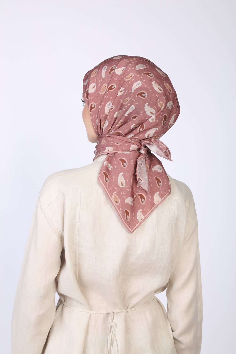 PERA DESEN EŞARP PASTEL PEMBE
