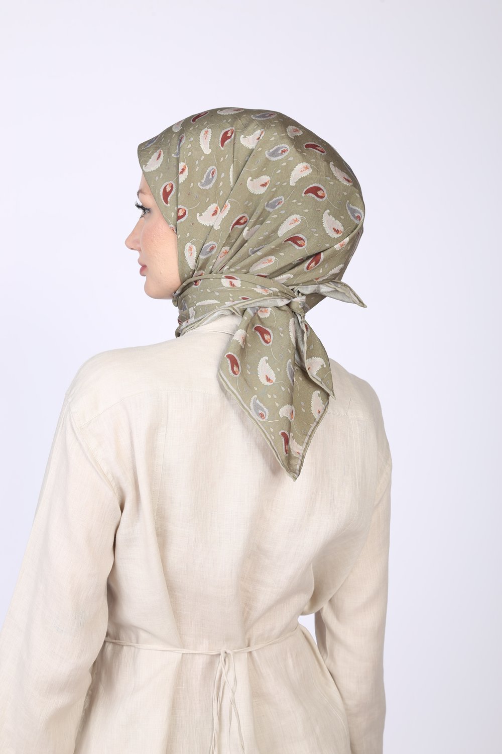 PERA DESEN EŞARP PASTEL YEŞİL