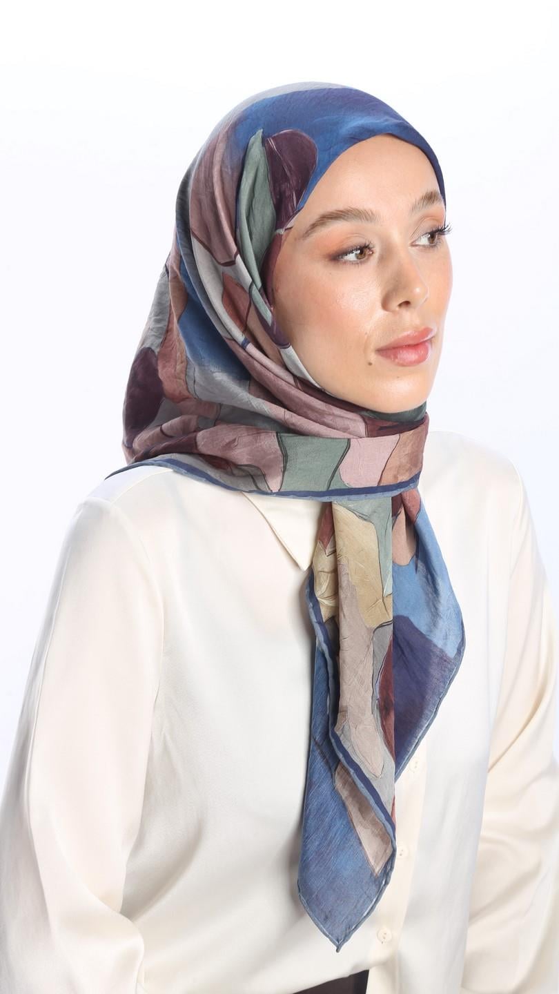 PETRA DESEN EŞARP LACİVERT-1