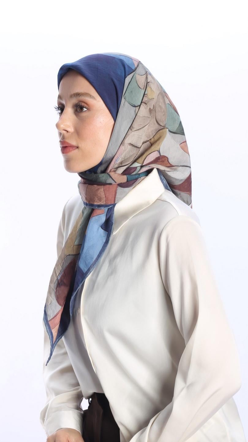 PETRA DESEN EŞARP LACİVERT-1