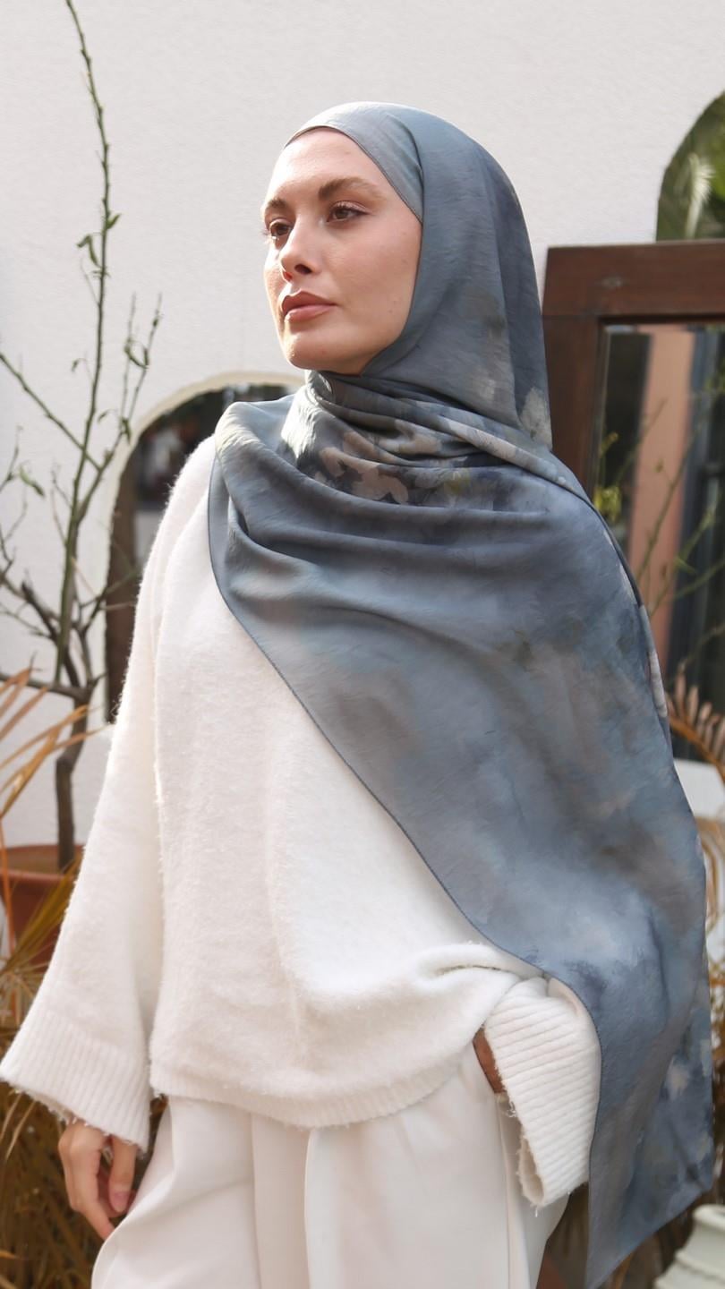 PURE DESEN ŞAL DENİZ MAVİ