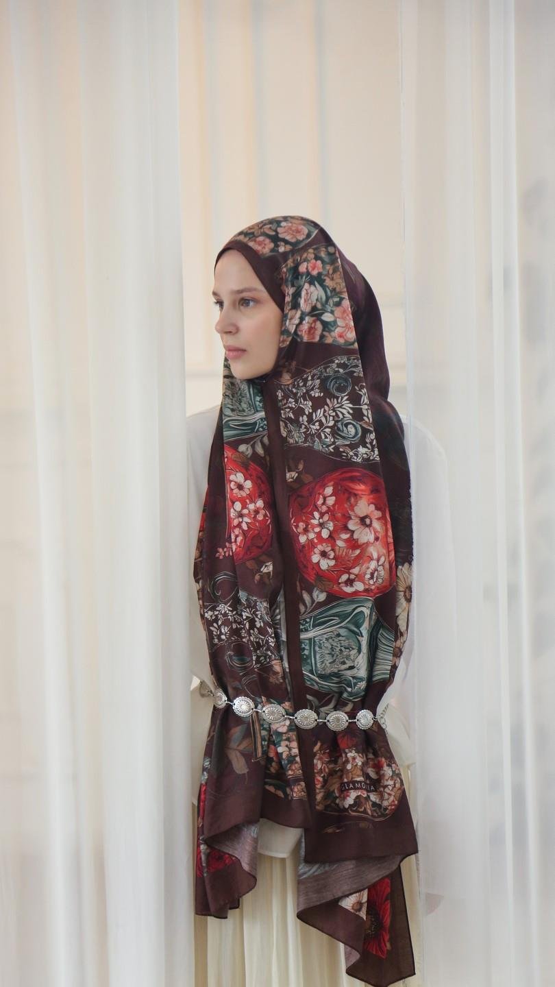 ROSE DESEN ŞAL KAHVE-9