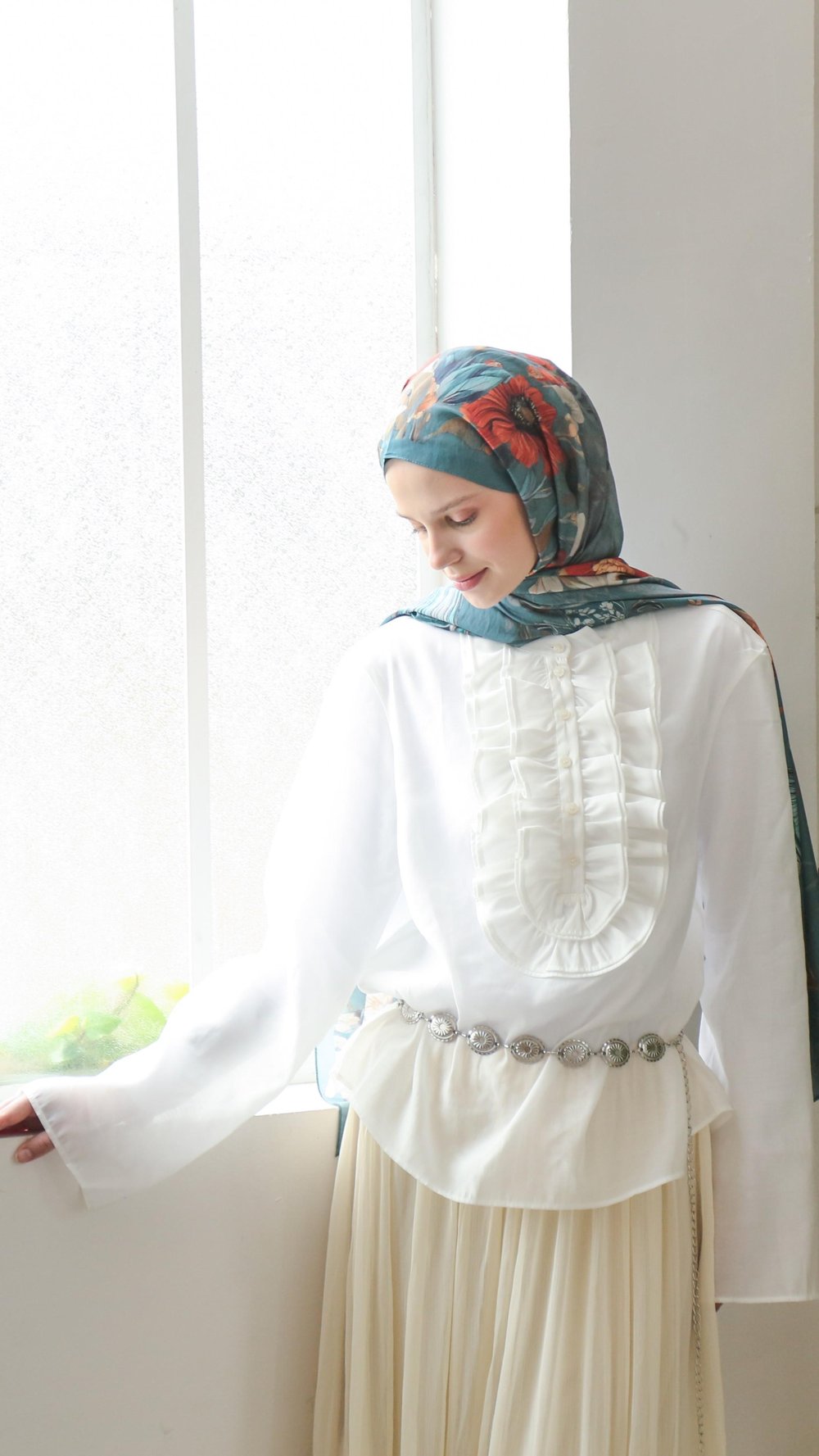 ROSE DESEN ŞAL TURKUAZ-8