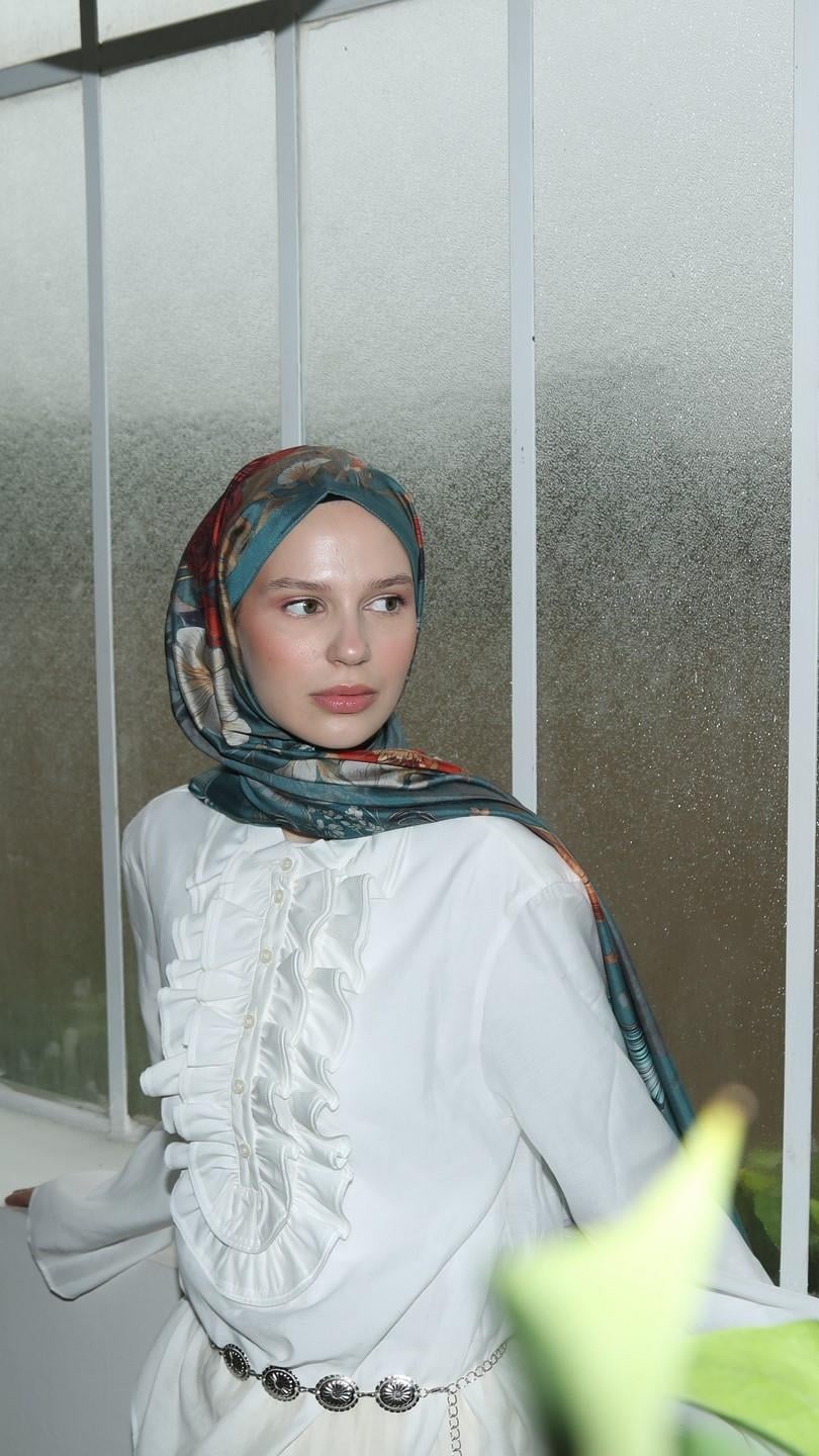 ROSE DESEN ŞAL TURKUAZ-8