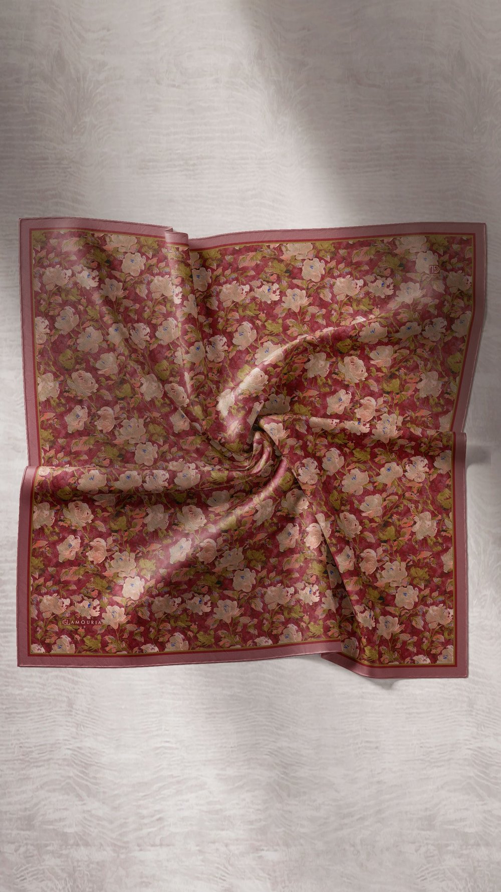 ROSELİER DESEN EŞARP BORDO