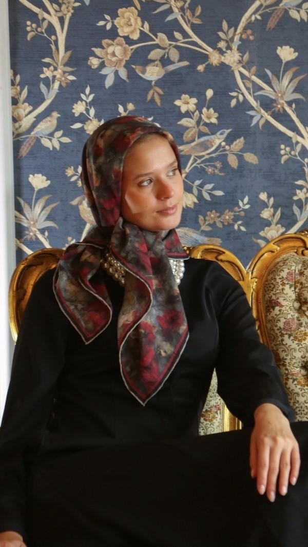 ROSEVELLE DESEN EŞARP SİYAH-4