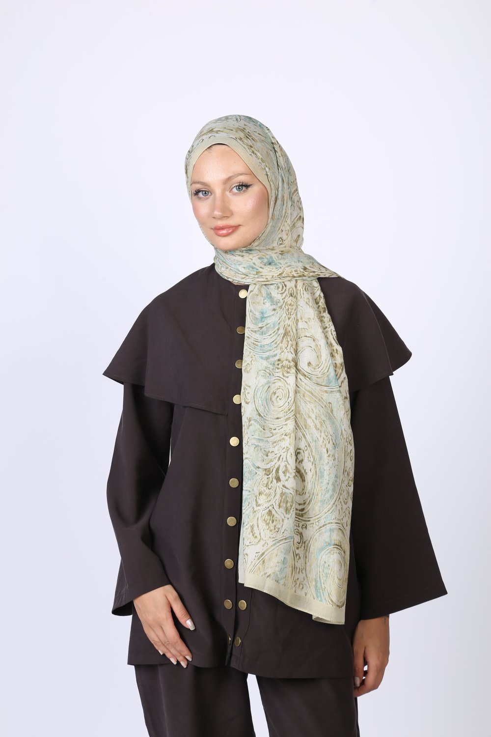 SADA DESEN ŞAL-AÇIK SARI