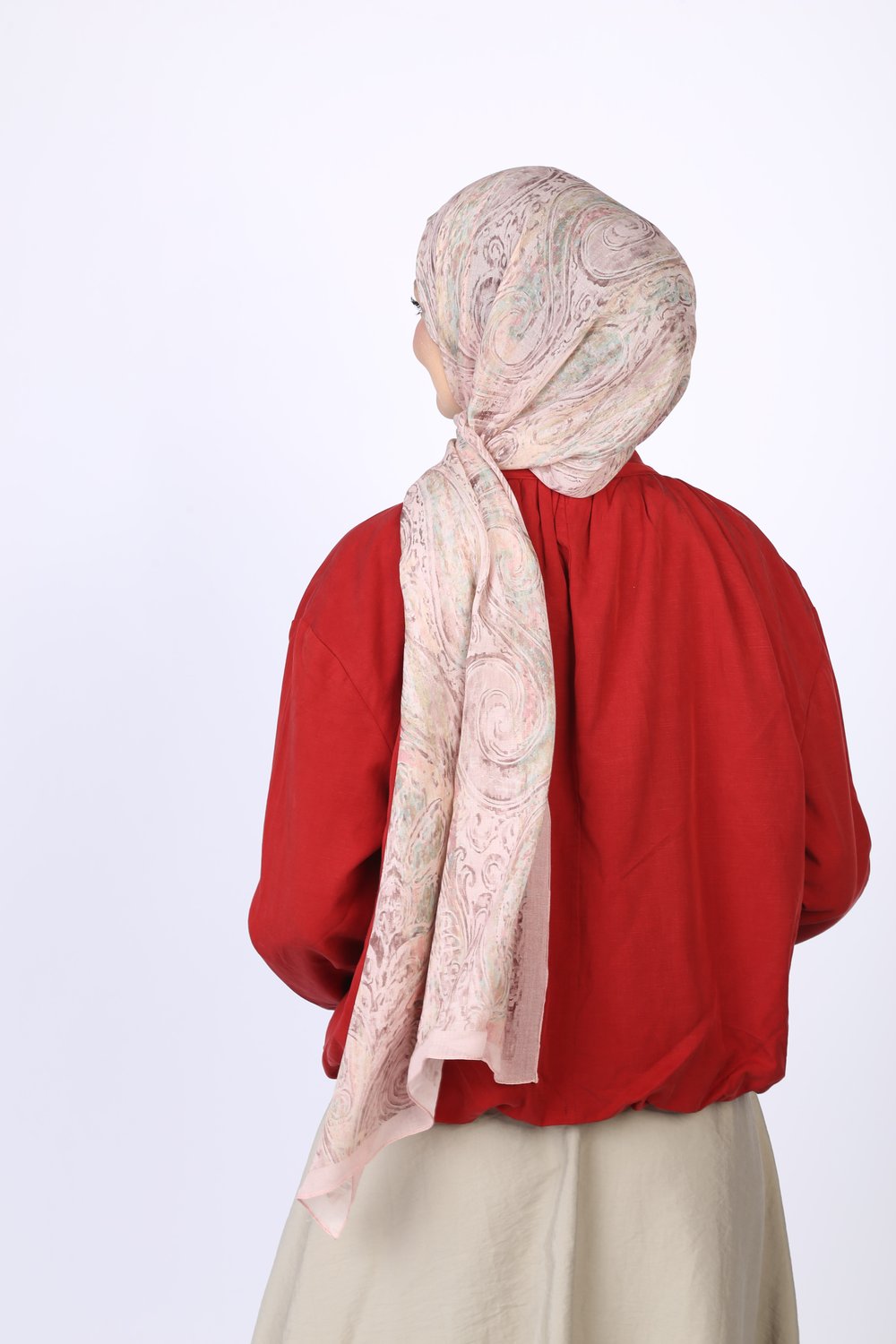 SADA DESEN ŞAL-PEMBE
