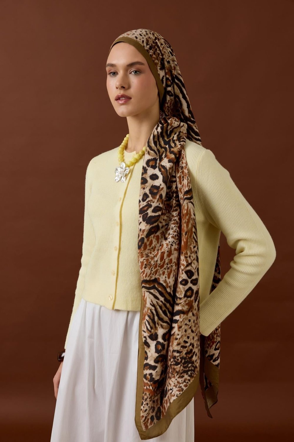 SAVANNA DESEN ŞAL-ZEYTİN YEŞİL-6