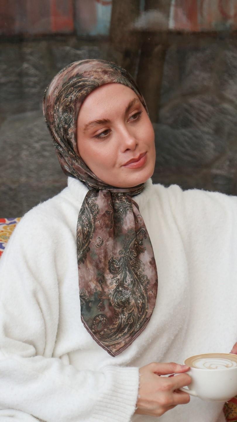 SAYE DESEN EŞARP YEŞİL