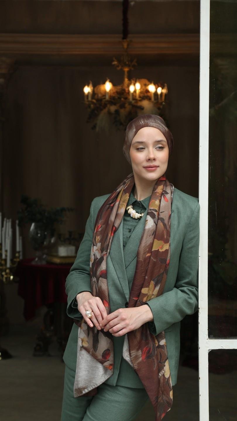 SILVA DESEN ŞAL KAHVE-2