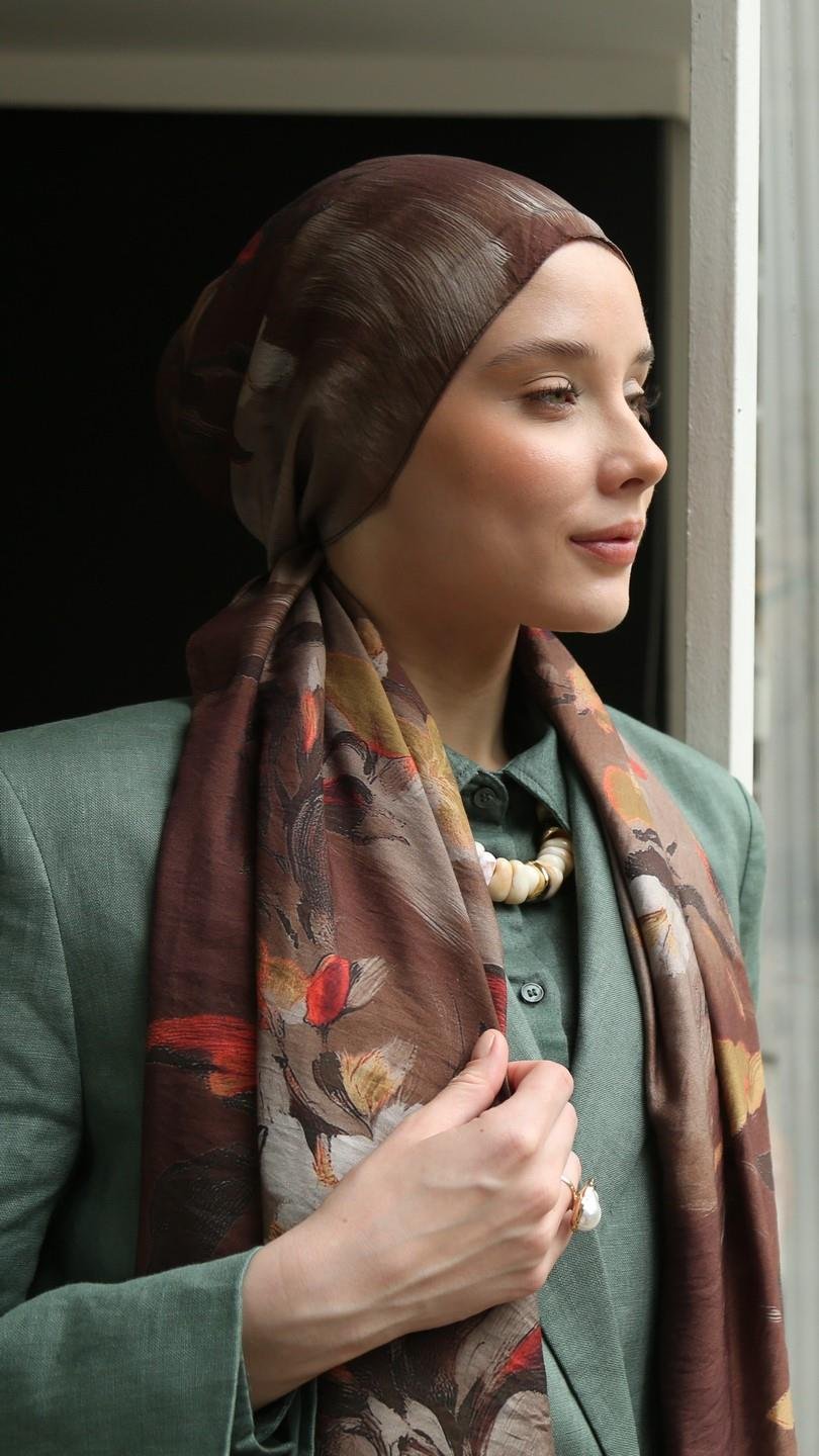 SILVA DESEN ŞAL KAHVE-2