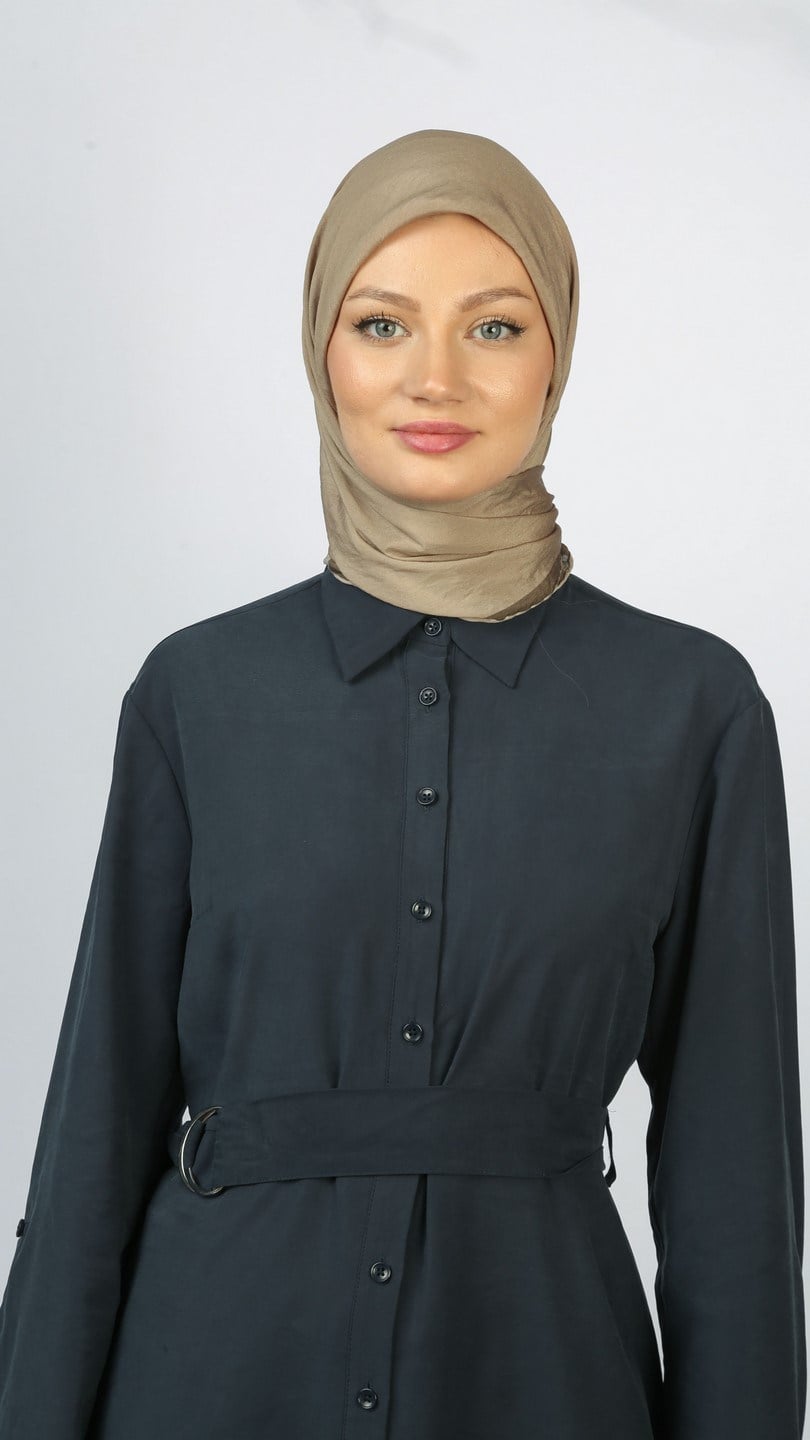 SOFT FRAME DESEN EŞARP BEJ