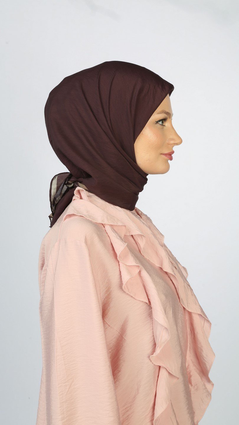 SOFT FRAME DESEN EŞARP MÜRDÜM
