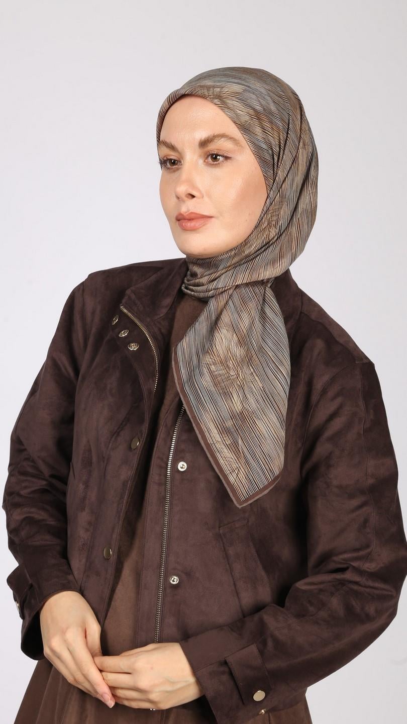 SOLARA DESEN EŞARP AÇIK KAHVE