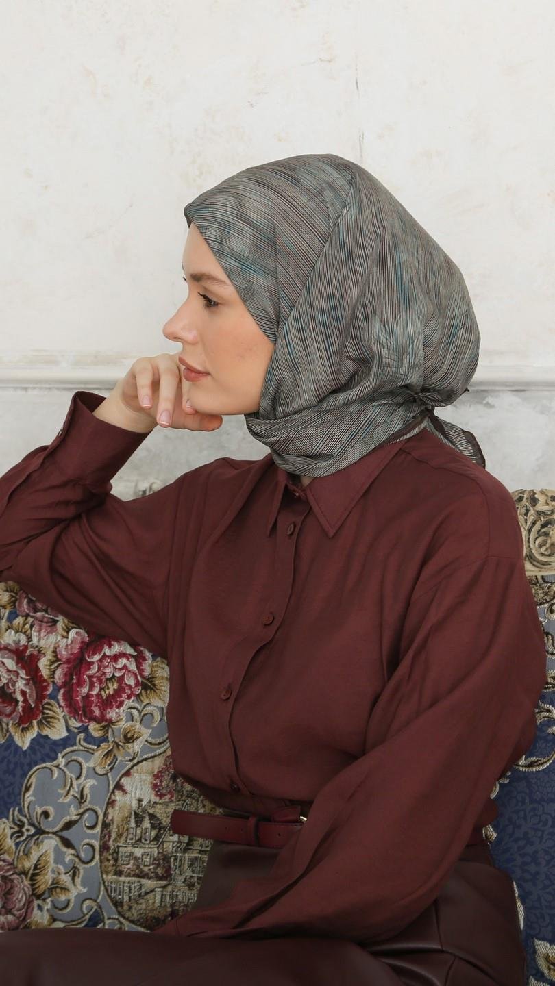 SOLARA DESEN EŞARP KAHVE
