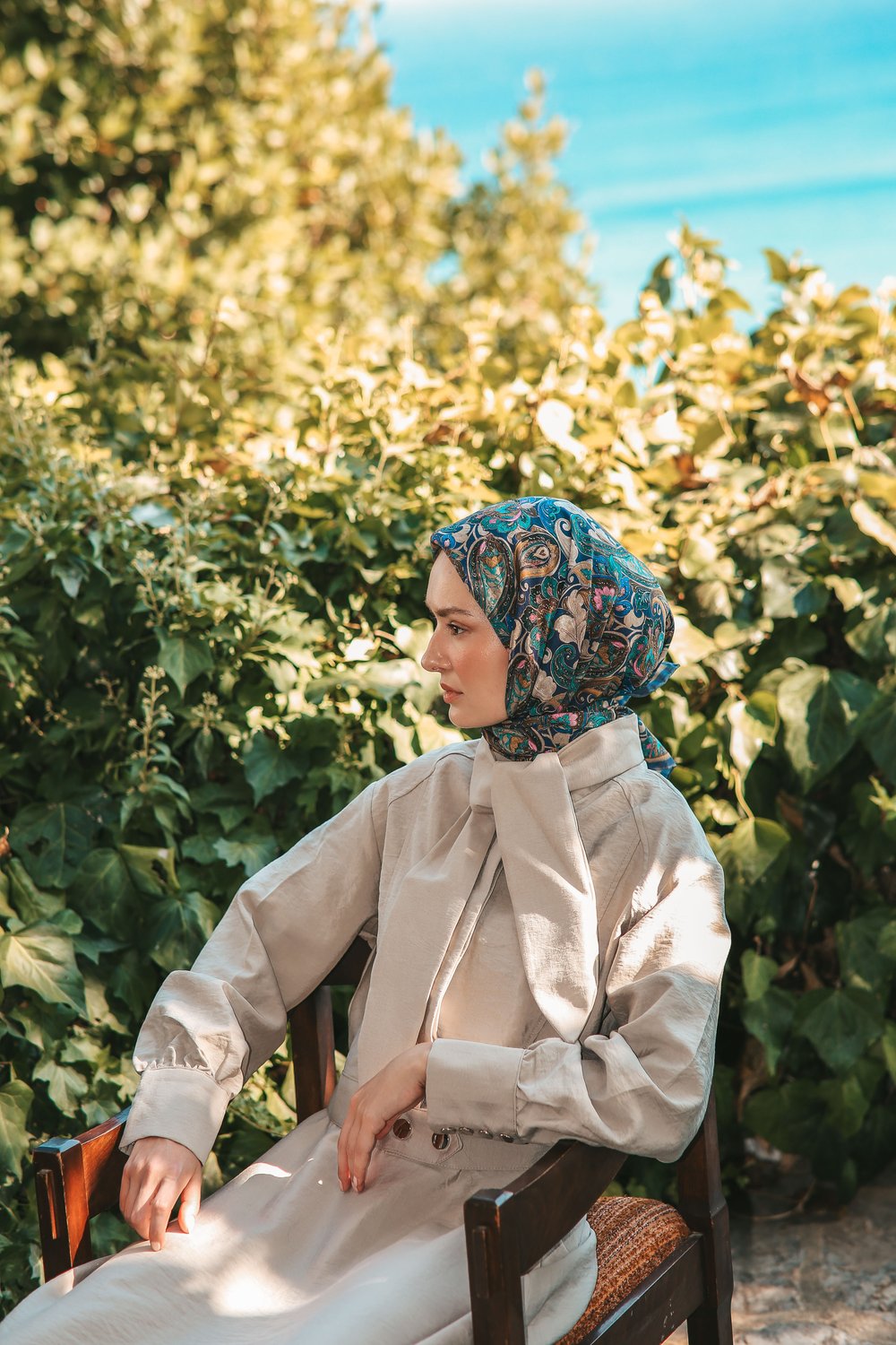 Talya Desen Eşarp Lacivert