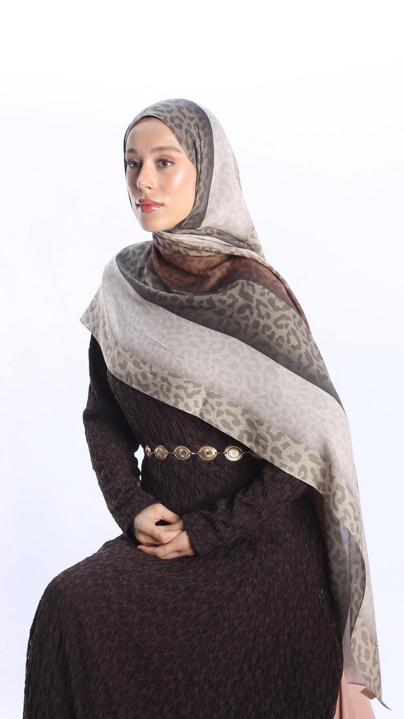 TİGORA DESEN ŞAL BEJ-4