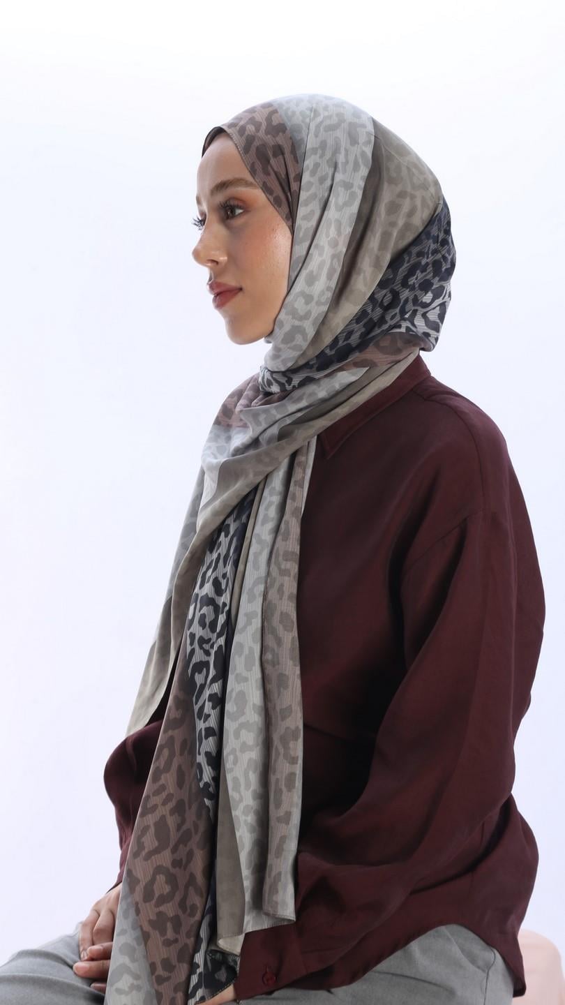 TİGORA DESEN ŞAL KAHVE YEŞİL-6