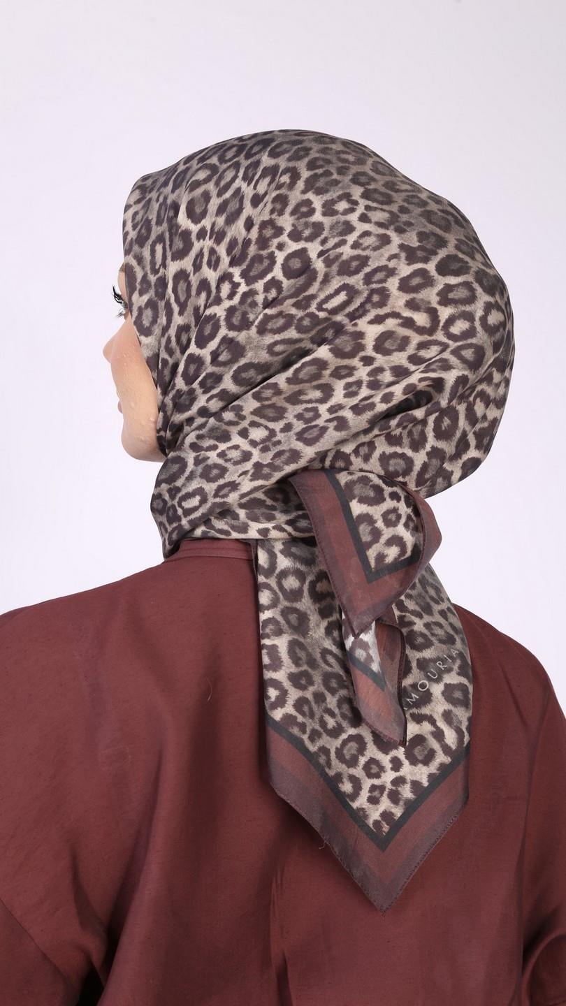 TİNY LEOPARD DESEN EŞARP BORDO