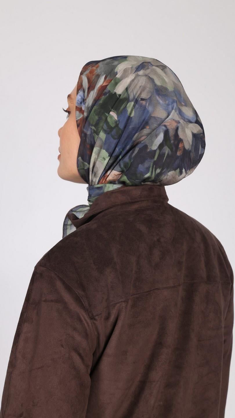 VELMORA DESEN EŞARP LACİVERT