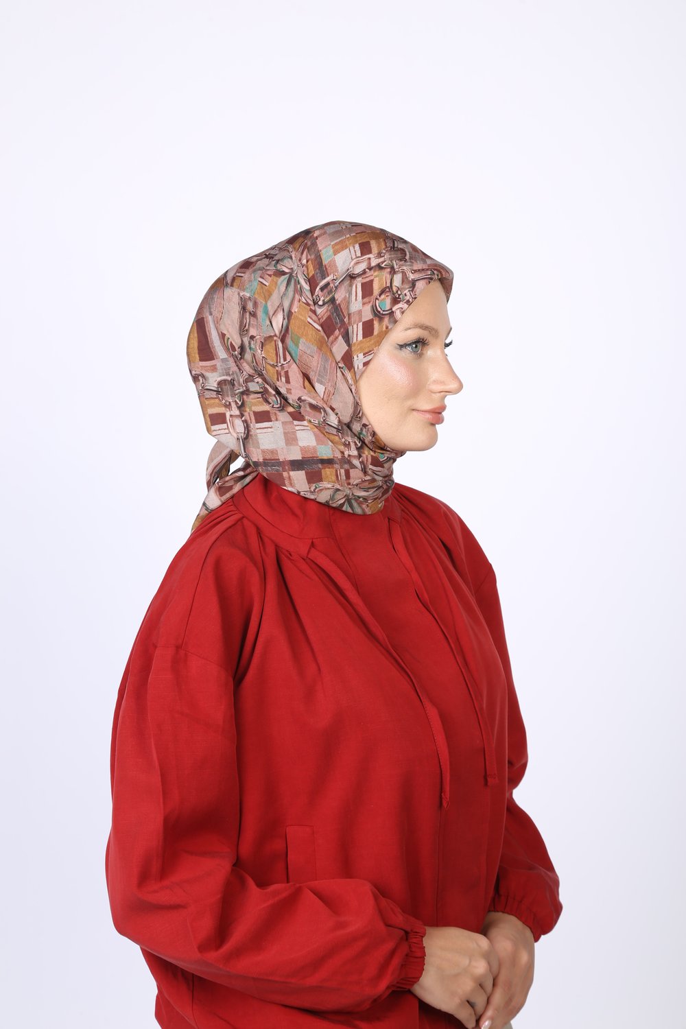 Verona Desen Eşarp Taba