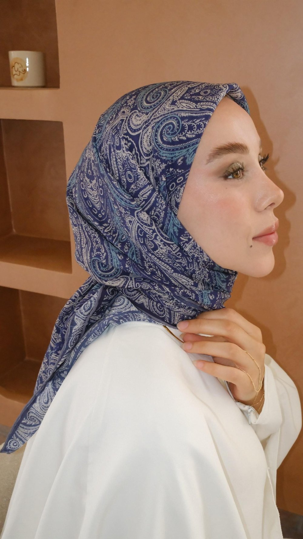 VESTRA DESEN EŞARP LACİVERT-2