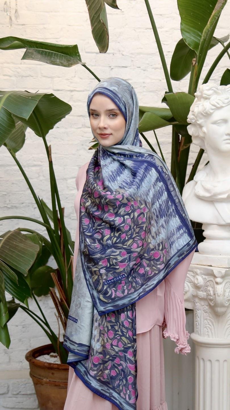 VINSA DESEN ŞAL LACİVERT-7