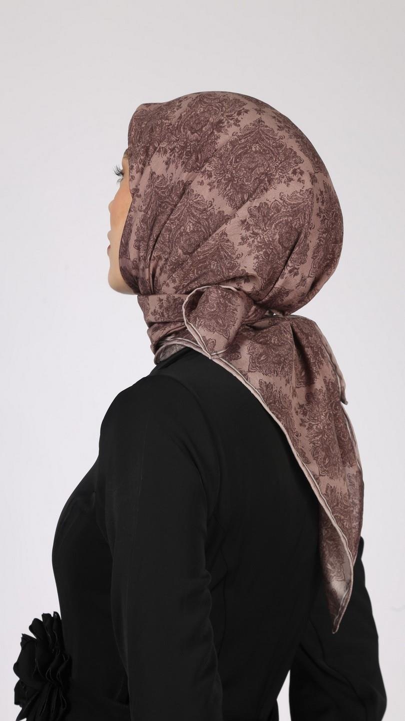 VİNTAGE DESEN EŞARP PEMBE