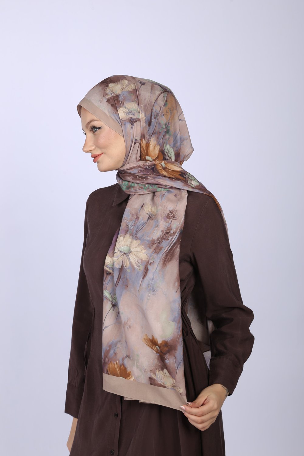 Wildflower Desen Şal-Bej