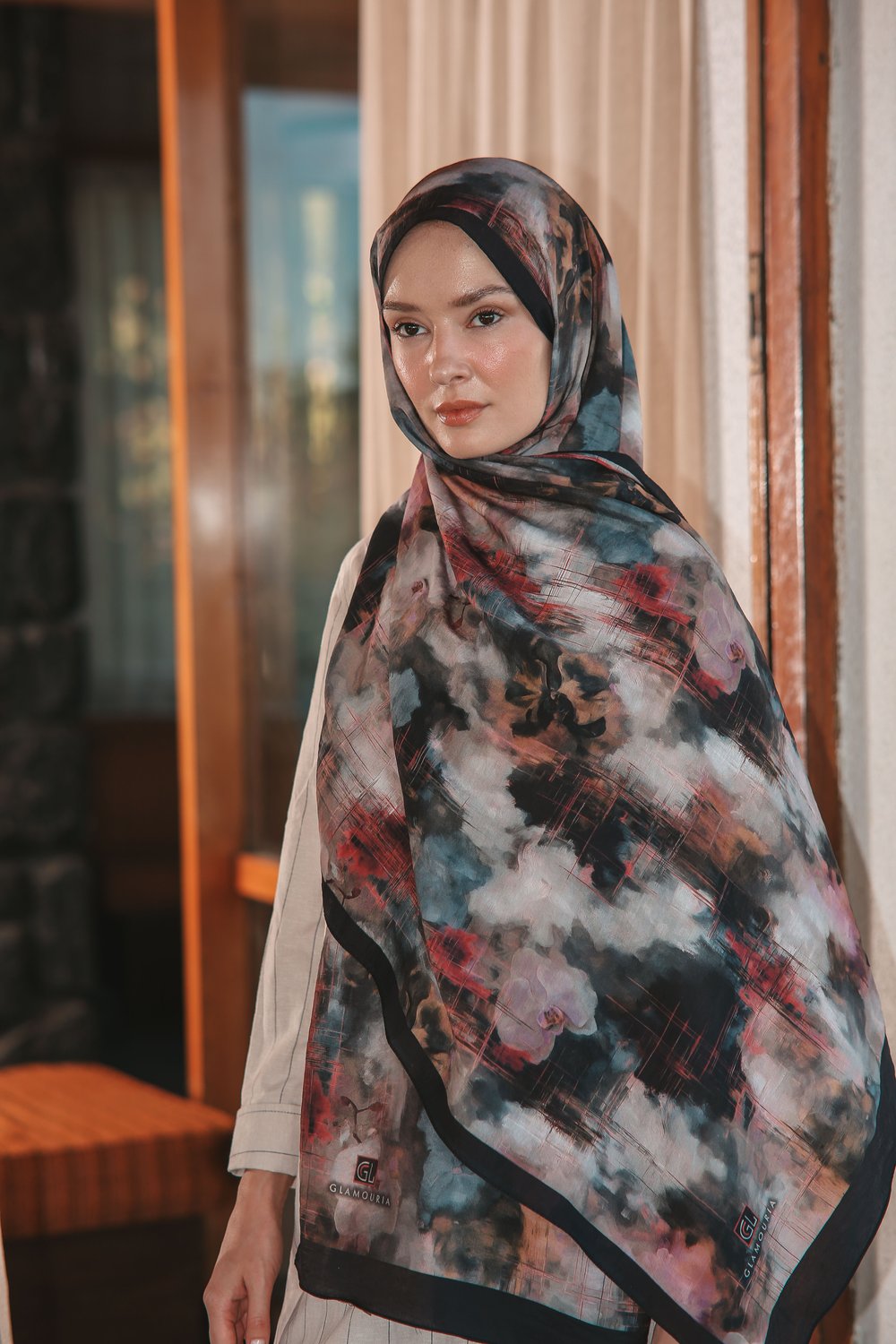 LUNA DESEN ŞAL SİYAH